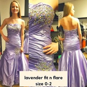 Lavender fit & flare dress